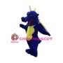 Fierce Blue & Yellow Flying Dragon Mascot Costume