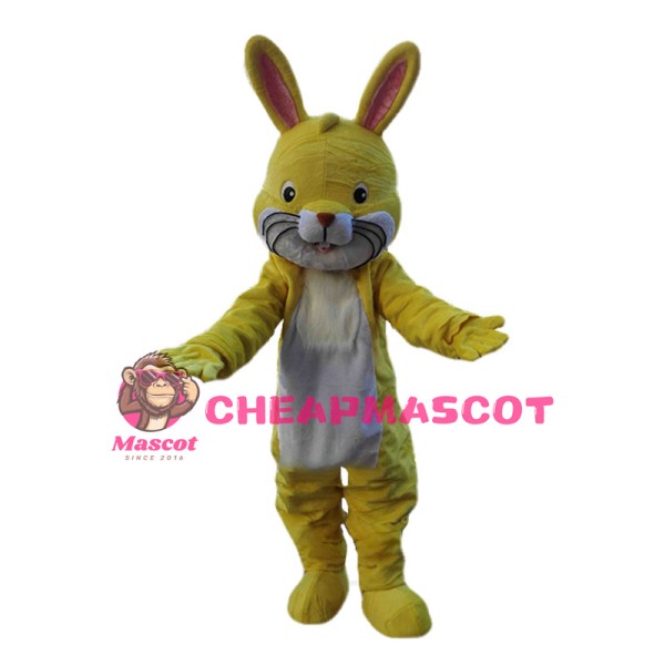 Cute Baby Yellow Rabbit Mascot Costume 