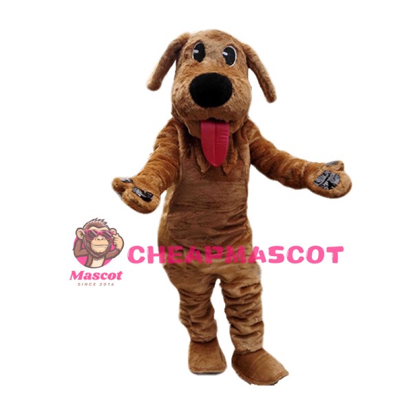 Lively Golden Dog Mascot Costume 