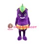 Naughty Cartoon Eggplant Mascot Costume 