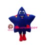Adult Cartoon Blue Star Superhero Mascot Costume 