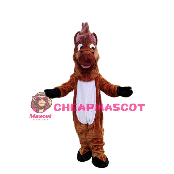Lovely Brown Horse Mascot Costume