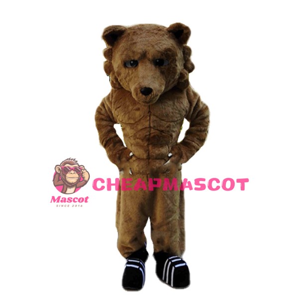 Power Brown Bear Mascot Costume 