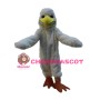 Big White Bird Long Fur Mascot Costume