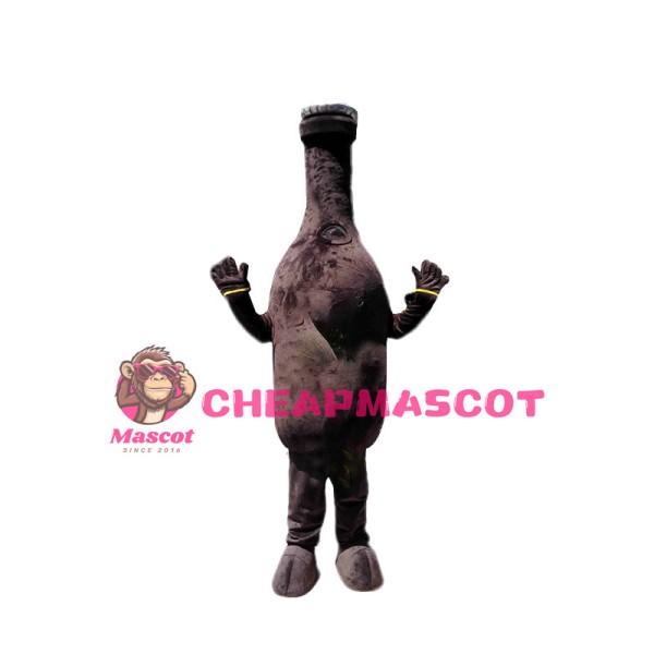 Dark Beer Bottle Mascot Costume 