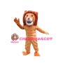 Power Red Brown Lion Animal Mascot Costume 