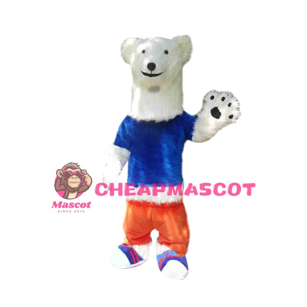Friendly Sports Polar Bear Mascot Costume