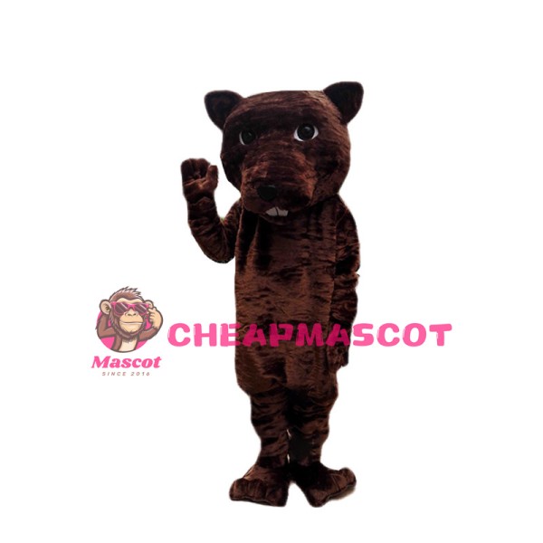 Brown Beaver Mascot Costume