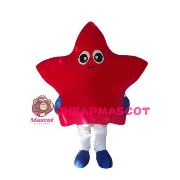 Lovely Cartoon Red Five Star Mascot Costume