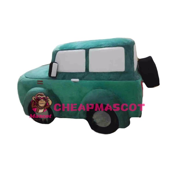 Deluxe Green Jeep Car Cartoon Mascot Costume 