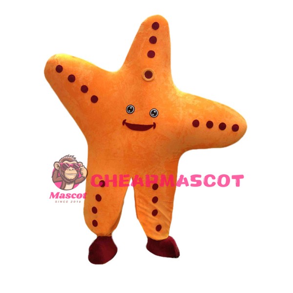 Huge Yellow Starfish Cartoon Mascot Costume 