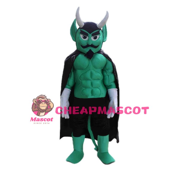 Power Green Devil High School Mascot Costume