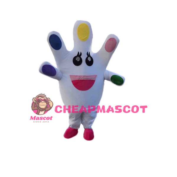 Deluxe Cartoon White Hand Mascot Costume 