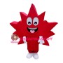 Cheerful Cartoon Red Maple Leaf Mascot Costume 