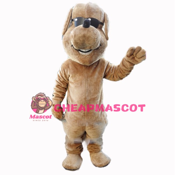 Cool Brown Dog Mascot Costume