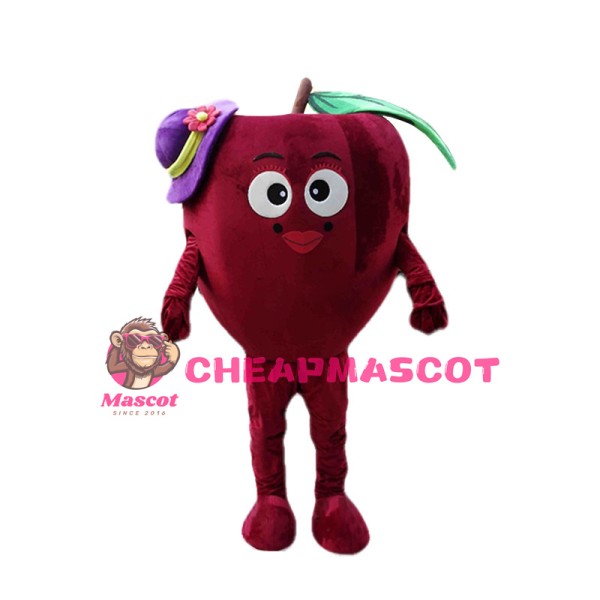 Cartoon Red Apple Belle Mascot Costume 
