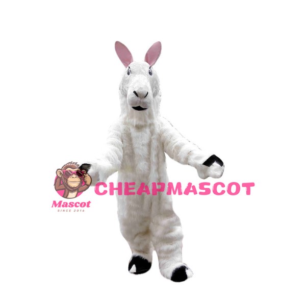Royal White Sheep Mascot Costume 