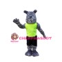 Power Gray Bulldog Mascot Costume