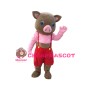Cute Cartoon Brown Baby Pig Mascot Costume 