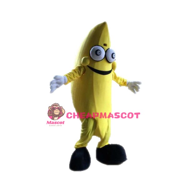 Smiling Banana Mascot Costume