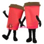 Red Coffee Cup Mascot Costume