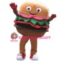 Happy Adult Hamburger Mascot Costume