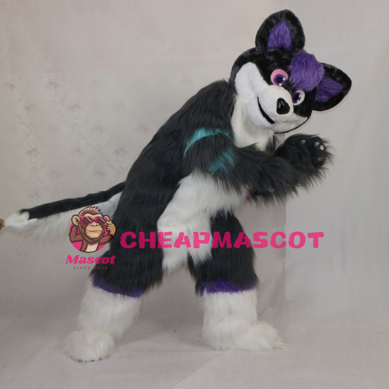 Super Cute Black Dog Mascot Costume