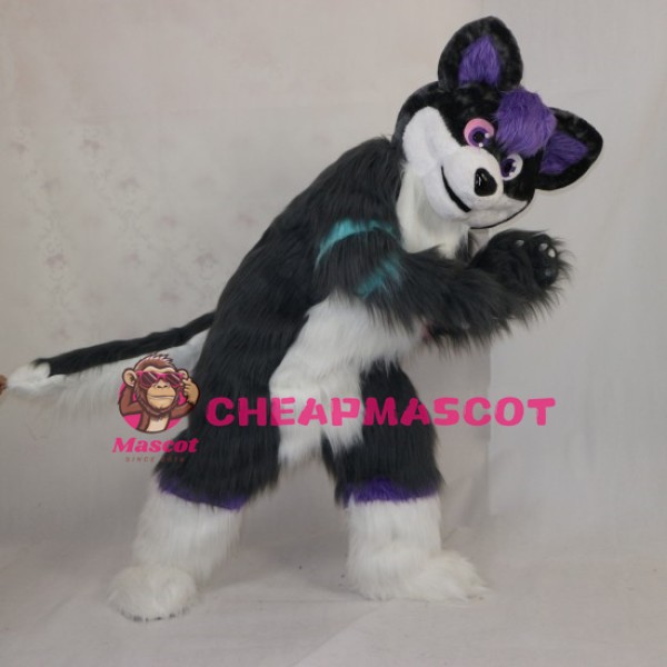 Super Cute Black Dog Mascot Costume
