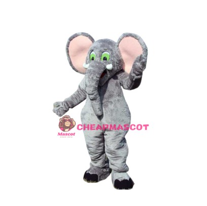 Pink Ear Elephant Mascot Costume
