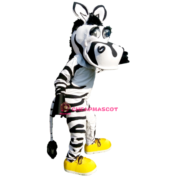 Big Eye Zebra Mascot Costume