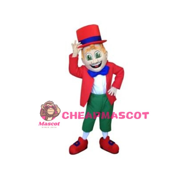Red Leprechaun Mascot Costume