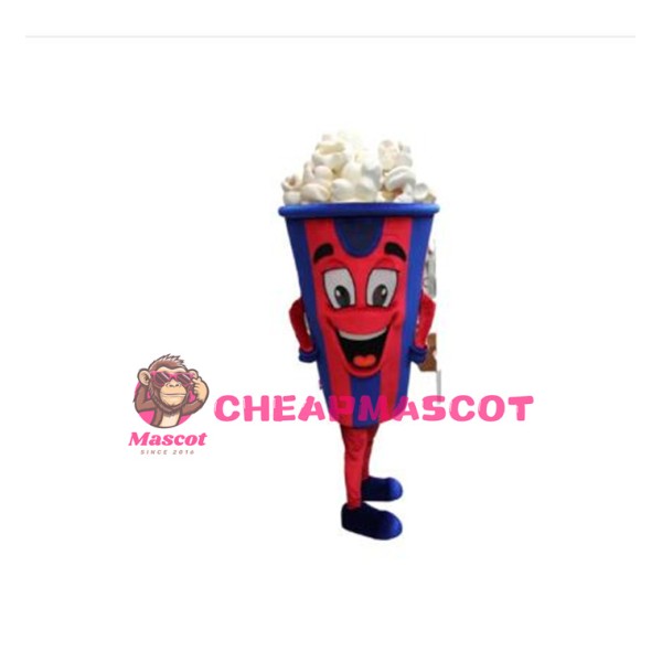 Happy Popcorn Mascot Costume