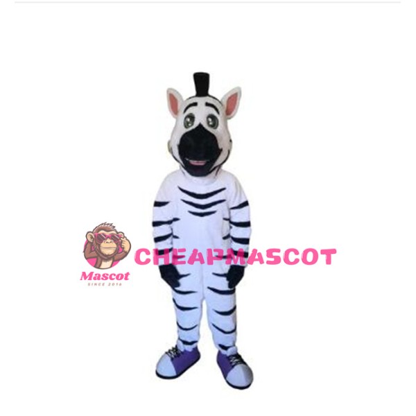 Kind Zebra Mascot Costume