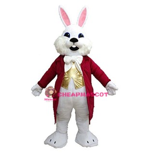 White Easter Bunny Rabbit Mascot Costume