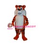 Smiling Tiger Mascot Costume