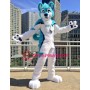 Blue & White Husky Dog Mascot Costume