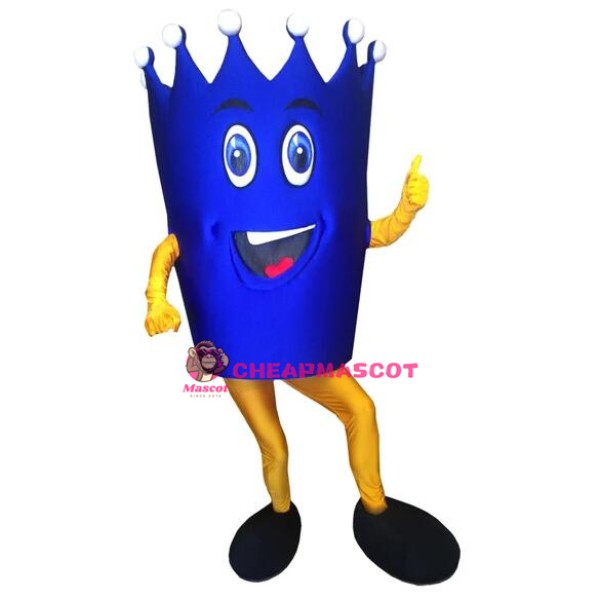 Blue Crown Mascot Costume