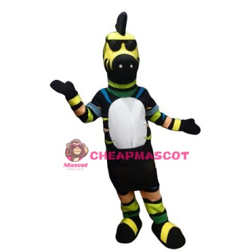 Colorful Zebra Mascot Costume