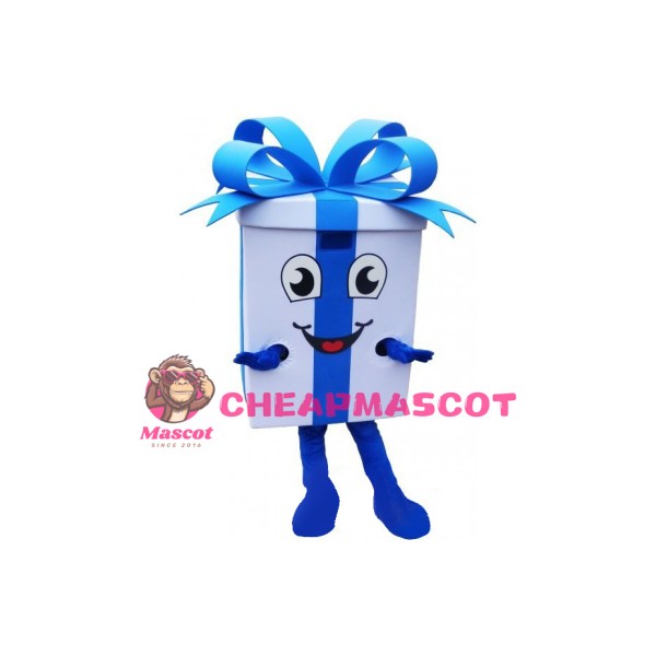 White Gift Mascot Costume