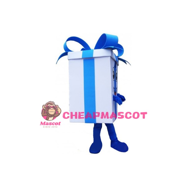 White Gift Mascot Costume