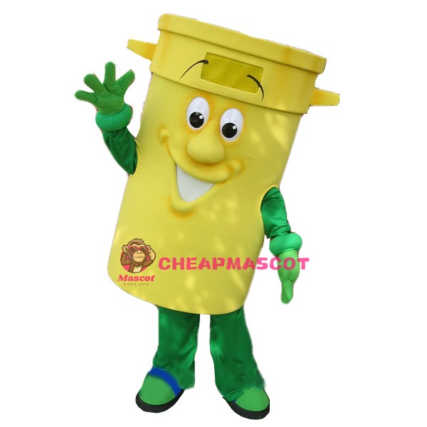 Yellow Bin Mascot Costume