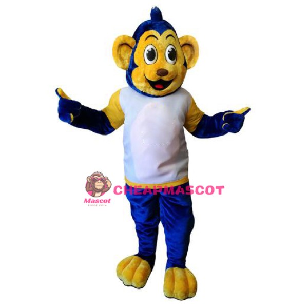 Blue & Yellow Monkey Mascot Costume