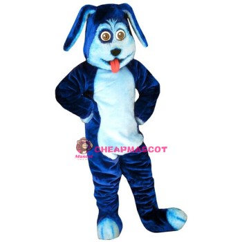 Super Cute Blue Dog Mascot Costume