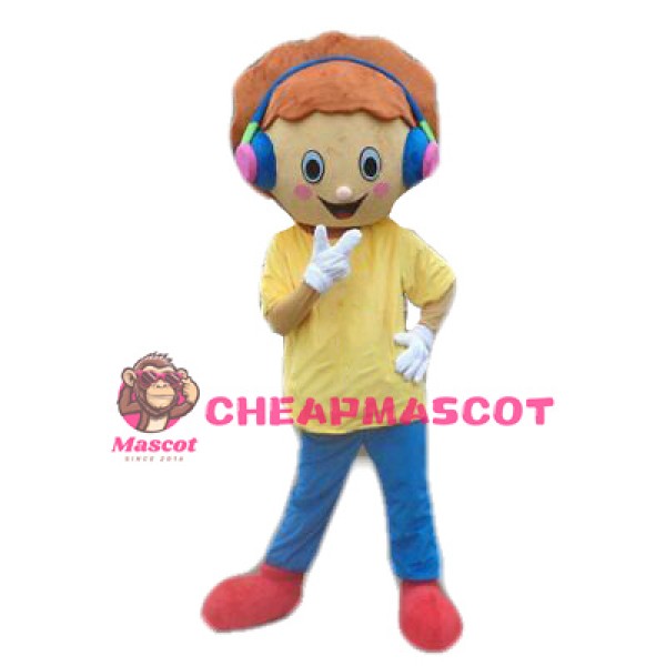Music Boy Mascot Costume