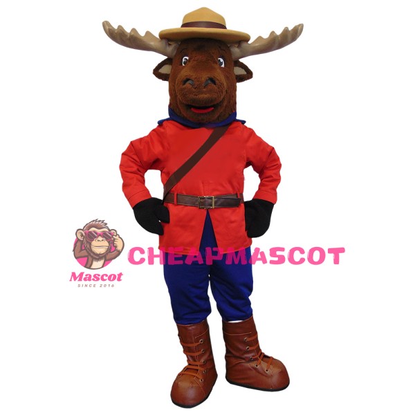 Safety Moose Mascot Costume