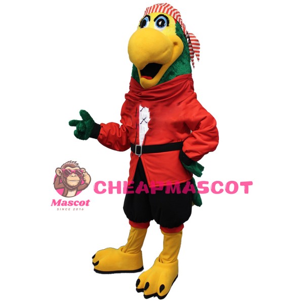 Captain Parrot Mascot Costume