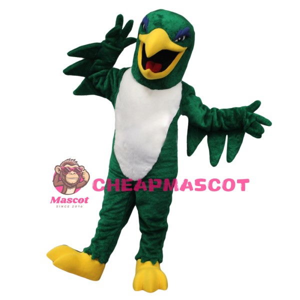 Green Falcon Mascot Costume