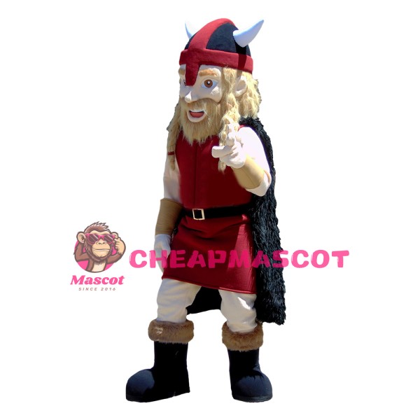 Red Viking Mascot Costume