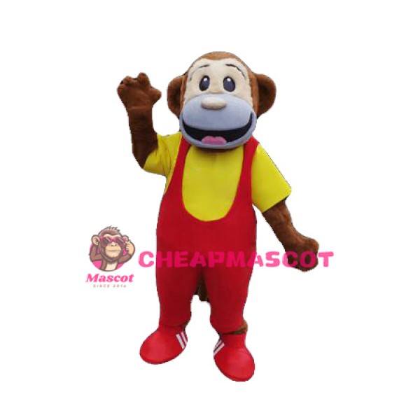 College Monkey Mascot Costume