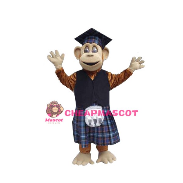 Learned Monkey Mascot Costume